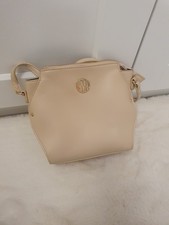 Mohito Nude Beige Crossbody Shoulder Bag Gold Hardware