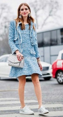 Chanel Fantasy Tweed Fringed Dress from the Spring 2015 (15P) collection