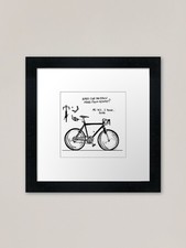 Listing image for Can you draw a bike from memory? Fr Framed Wall Art Poster Canvas Print Picture