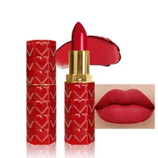 evpct 1Pcs Ruby Red Lipstick Silky Velvet Matte Lipstick Pack Sets for Women ...