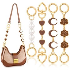 4Pcs Bag Extender Chain Multishapes and Pearl Purse Extender Chain Bag Stra...