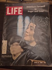 Life Magazine, April 19, 1968, Mrs. Martin Luther King at the Funeral Life Magazine, April 19, 1968, Mrs. Martin Luther King at the Funeral