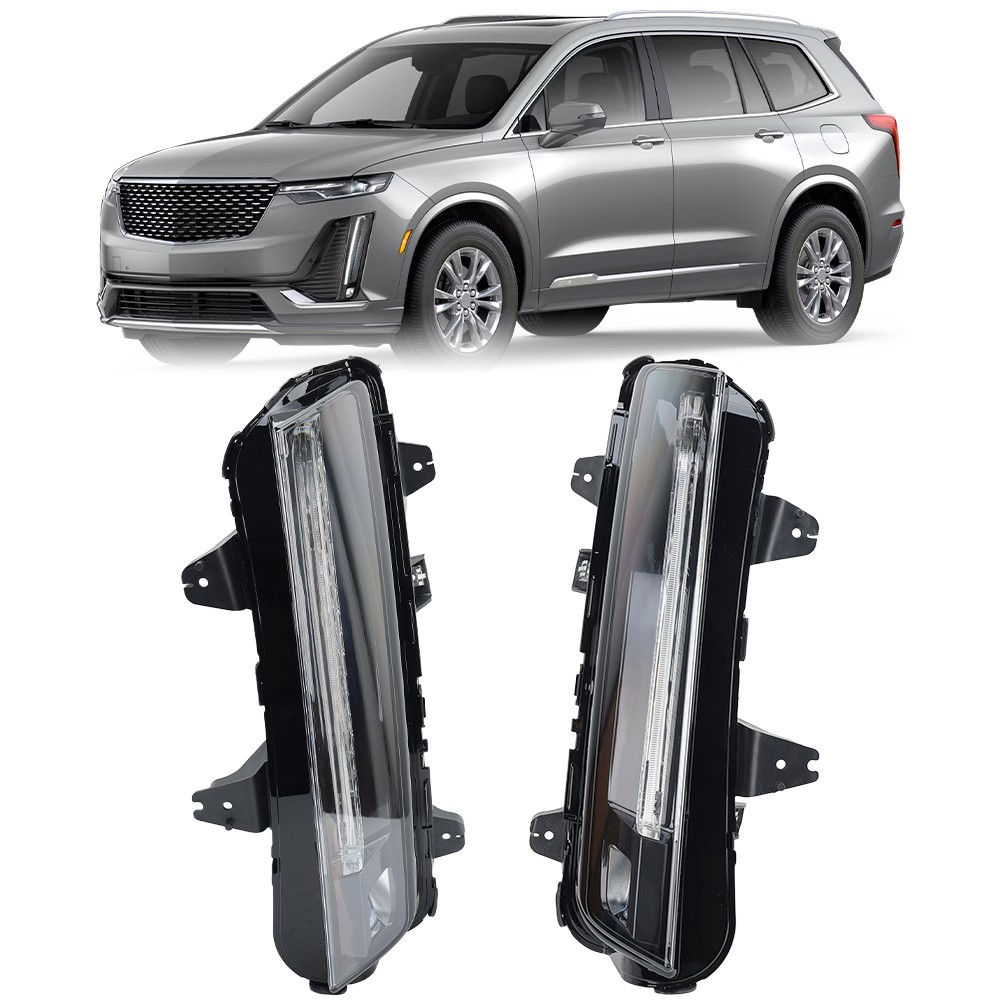 Pair LED Bumper Fog Light Driving Lamp DRL For Cadillac XT6 2020-2023 2024 2025