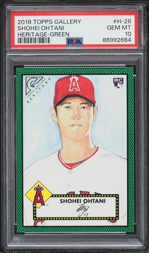 2018 Topps Gallery Shohei Ohtani Heritage Green #H-26