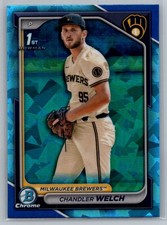 2024 Bowman Draft Chrome Sapphire Chandler Welch #BDC-103 Milwaukee Brewers