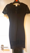 Cameo Rose Black Lace Round Neck Short Sleeve Cut-Out Bodycon Zip Dress 8