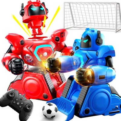 2-Pack Remote Control Fighting Robot Battle Bots Toys with Sounds & Lights -...
