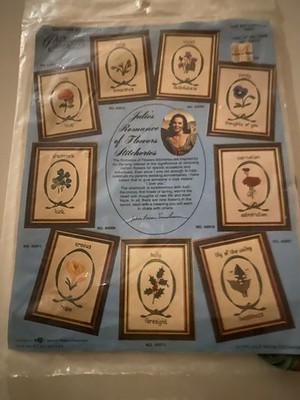 Julie's Nixon Flowers Stitchery ''Holly'' Foresight by Paragon 1975