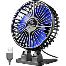 USB Desk Fan, Mini Portable Fans, 3 Speeds Desktop Table Cooling Fan, Plug in...