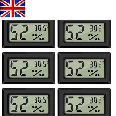 Kompakte 6er Pack Mini Feuchtigkeitsmessgeräte und Temperaturmonitore für ein gesundes Leben
