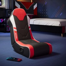 X ROCKER Shadow 2.0 Floor Rocker Audio Console Gaming Chair for Kids - Red