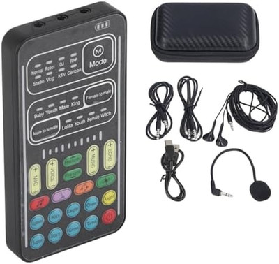 Voice Changer Set, I9 Multifunction Portable Recording Mini Sound Card, 8 Differ