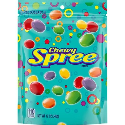 Spree Chewy Candy 12 oz Bag | Fruity Tangy Candy Resealable Pouch pack of [3]