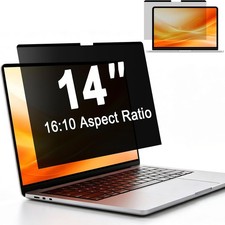 Magnetic Laptop Privacy Screen 14 Inch 16:10 - Removable Anti-Glare Filter