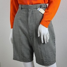 NOS Vintage 50's-60's Black and white houndstooth shorts by Harburt NWT XS-Small