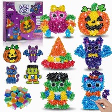 VEYLIN Poke and Poke Art Kit for Kids Ages 4-8, Halloween Pumpkin DIY Craft ...
