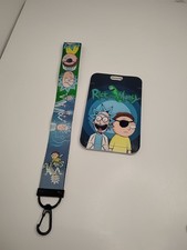Rick And Morty Cartoon Series Portal Design Lanyard With ID Badge Holde