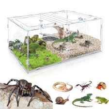 Large Jumping Spider Enclosure 15.75x7.87x9.84 Inch Acrylic Tarantula Reptile