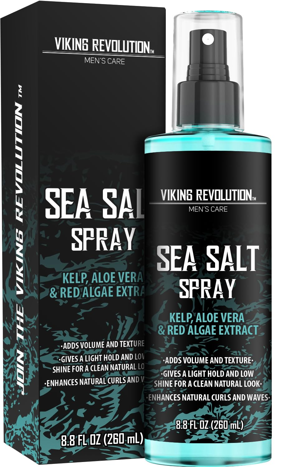 Viking Revolution Sea Salt Texturizing Spray for Men 8.8 Oz Volumizing Styling