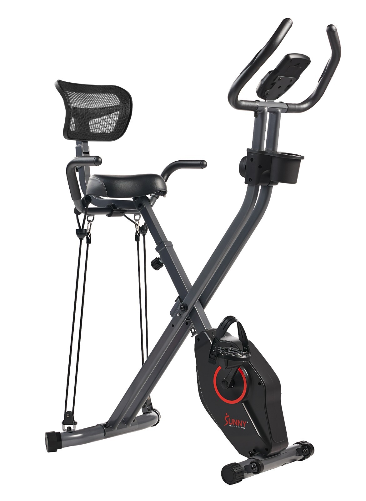 Foldable Magnetic Recumbent Exercise Bike LCD Monitor 300LB Capacity Home Gym