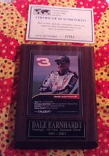 Dale Earnhardt Sr. Trading Card Plaque 2001 Limited Edition With COA