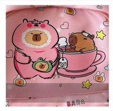 Cute Capybara Print Backpack for Kids School Bag