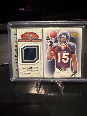 2006 Upper Deck Rookie Debut Patch Brandon Marshall  Denver Broncos NFL Card