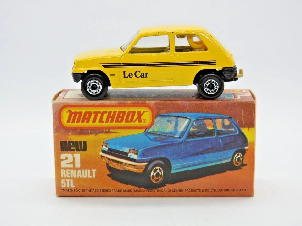 MATCHBOX SUPERFAST RENAULT 5TL LE CAR YELLOW No.21 VN MINT IN VNM K BOX 1978-79 - Image 4 of 4