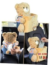 Cute Car Trash Can with Tissue Holder Teddy Bear Tissue Box Multicolor bear