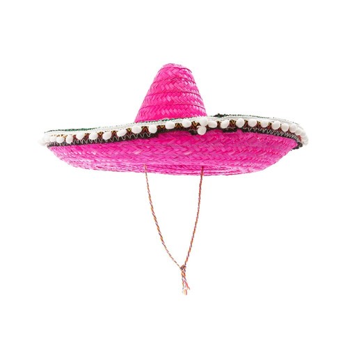 Sombrero Rosa Vestido Elegante Disfraz Mexicano Oeste Salvaje Oeste - Imagen 2 de 2