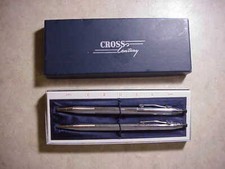 Cross Classic Century Lustrous chrome Pen  Pencil set in box- S350-very nice 