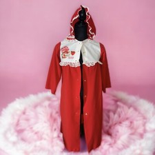 Vtg 80s Strawberry Shortcake 2 piece Montgomery Ward Nightgown Dress girls 6