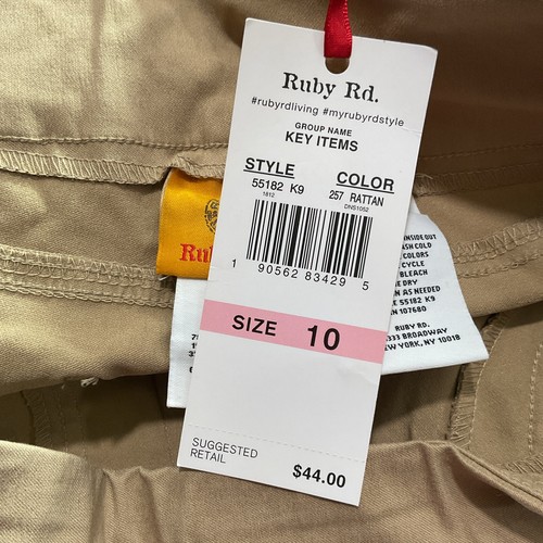 Ruby Rd Women’s Beige Colored Pants Size 10 - Picture 5 of 9