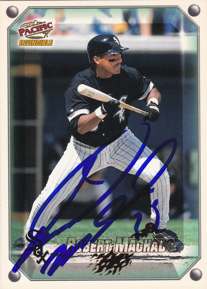 ROBERT MACHADO CHICAGO WHITE SOX SIGNED CARD CUBS ORIOLES MARINERS