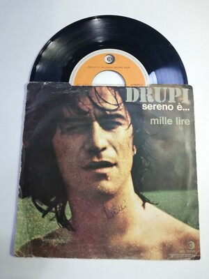 Schallplatte 45 Umdrehungen Vinyl Drupi Sereno E... Mille Lire VINYL 45 UMDREHUNGEN SCHALLPLATTEN ERINNERUNGEN 