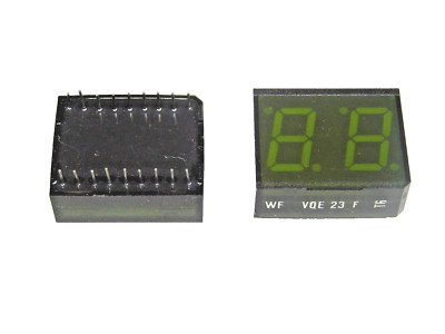 VQE 23F  2 digits  7-segment  GREEN Led Display RFT NEW  Lot of 4pcs