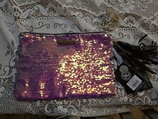 Nicole Lee Sequin Party Bag Little Purple P13023 Clutch  New