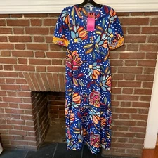 NWT Tabitha Brown Target Dress Sz 0 Pockets Mixed Floral Polka Dot Puff Sleeve