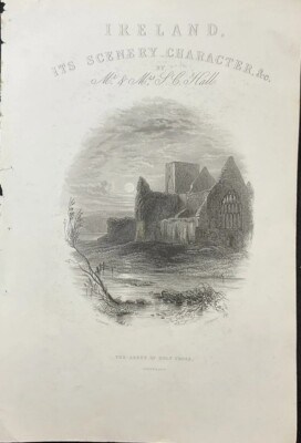 The Abbey of Holly Cross, antiker Druck, County Tipperary, Irland um 1841