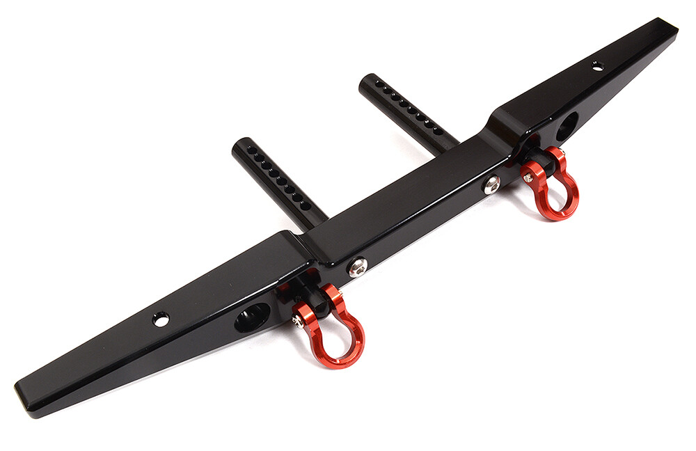 INTEGY V2 CNC Alloy Rear Bumper For Axial SCX-10, Dingo, Honcho - Scale Model RC Crawler Upgrade Part, Black - View #4