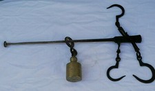 BILANCIA STADERA 1850 VINTAGE FERRO OTTONE Scale steelyard balance