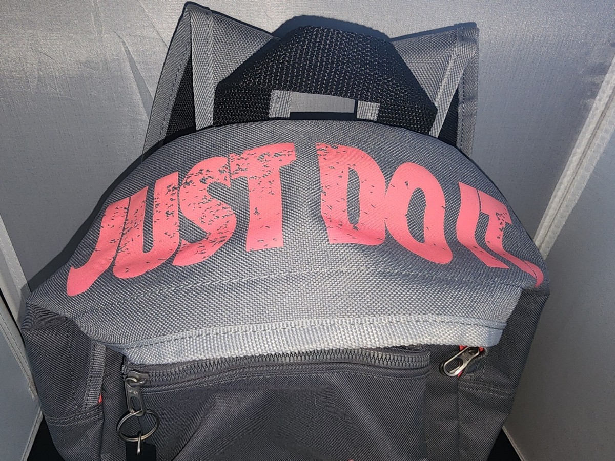 ebay small nike backpack Nike Mini Back Pack Grey & Neon Pink