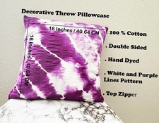 Tie Dyed Cotton Modern Throw Pillow Cover 18x18 Set of 4 Summer Cushion Cover