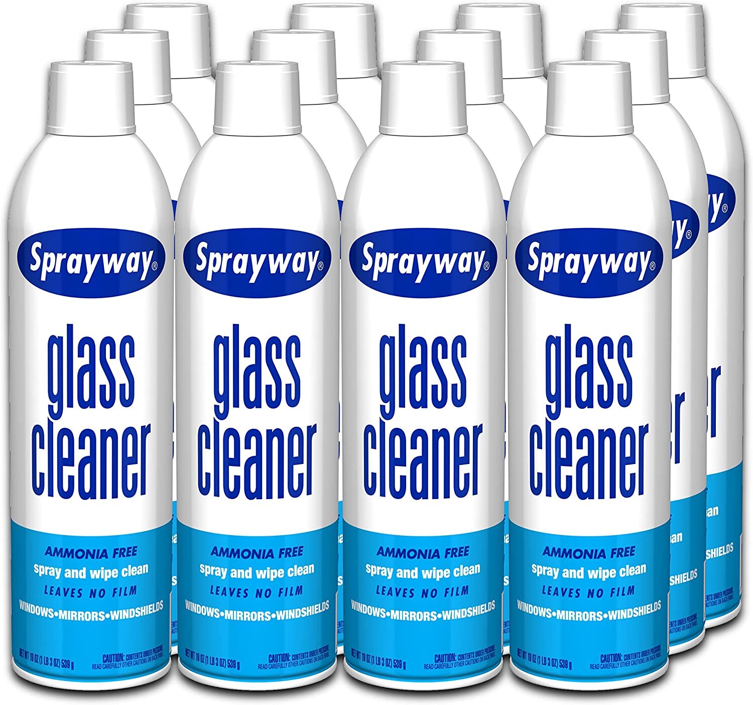 SprayWay SW050-12 Glass Cleaner 19 oz Pack of 12 Cleaning Products Household