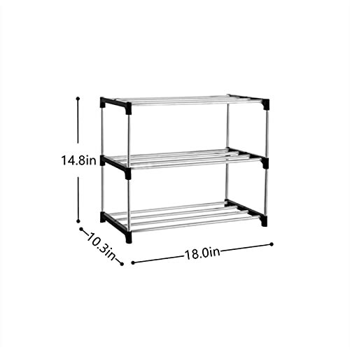 Stackable Small Shoe Rack, Lightweight Shoe Shelf Storage Organizer for
