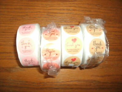 NEW Thank You For Supporting My Small Business Bundle Lot of 2000 Stickers 1 in.