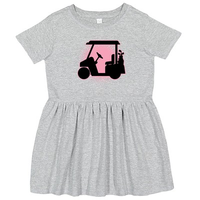 Inktastic Golfing Girls Golf Cart Toddler Dress Golfer Future Ladies Sport
