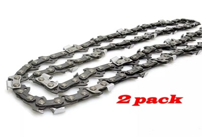 2-Pack Semi-Chisel Chainsaw Chains For Husqvarna 235, 142, 141 - 3/8" 0.050" 56 DL