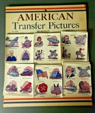 Vintage 1 Cent American Transfer Pictures Tattoos Lot of 6 sheets of 4 NewOldStk