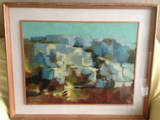 Romano Conversano, olio su tela 1970, firmato, 80x61cm